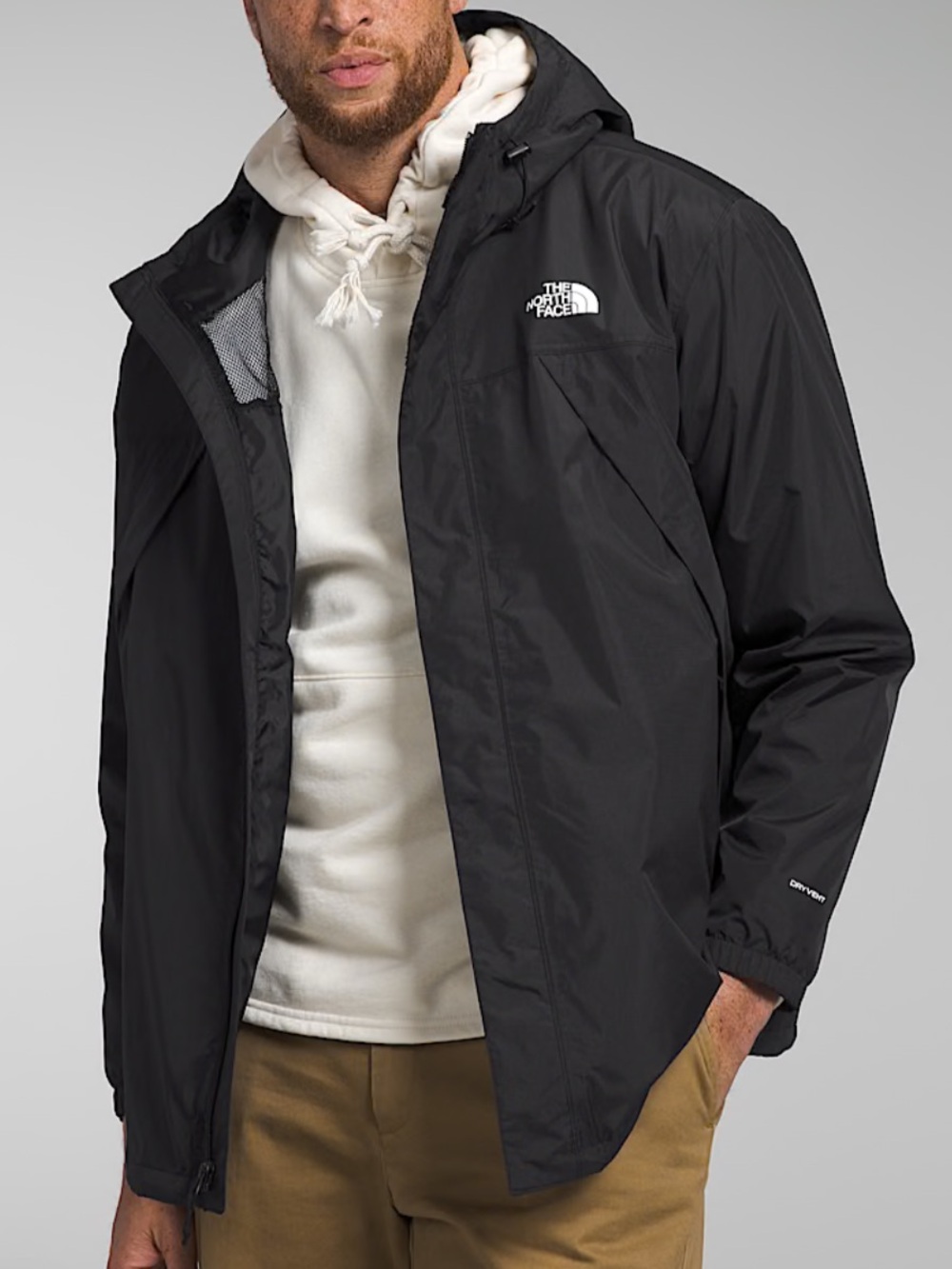 The North Face Men’s Black Hooded Rain Jacket